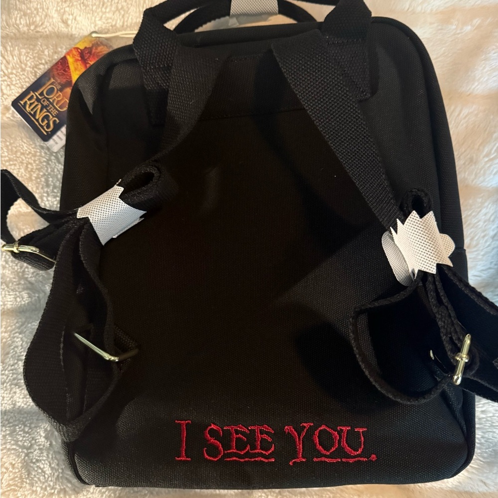 Loungefly Exclusive Lord of Rings Sauron AOP Canvas Mini Backpack - Picture 10 of 11